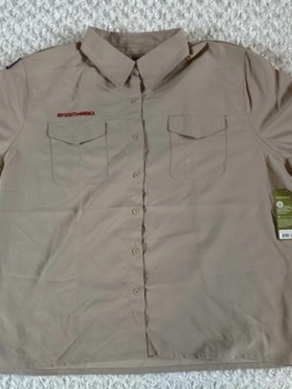 New 2011 BSA Back Vented Women Size 4X Boy Scout Uniform LS Shirt Soft Polyest